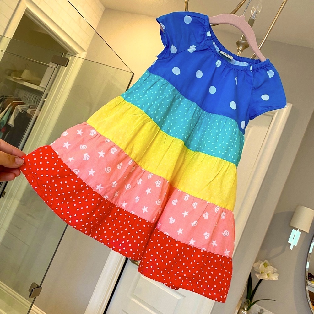 Frugi Boutique Rainbow Dress 18-24M